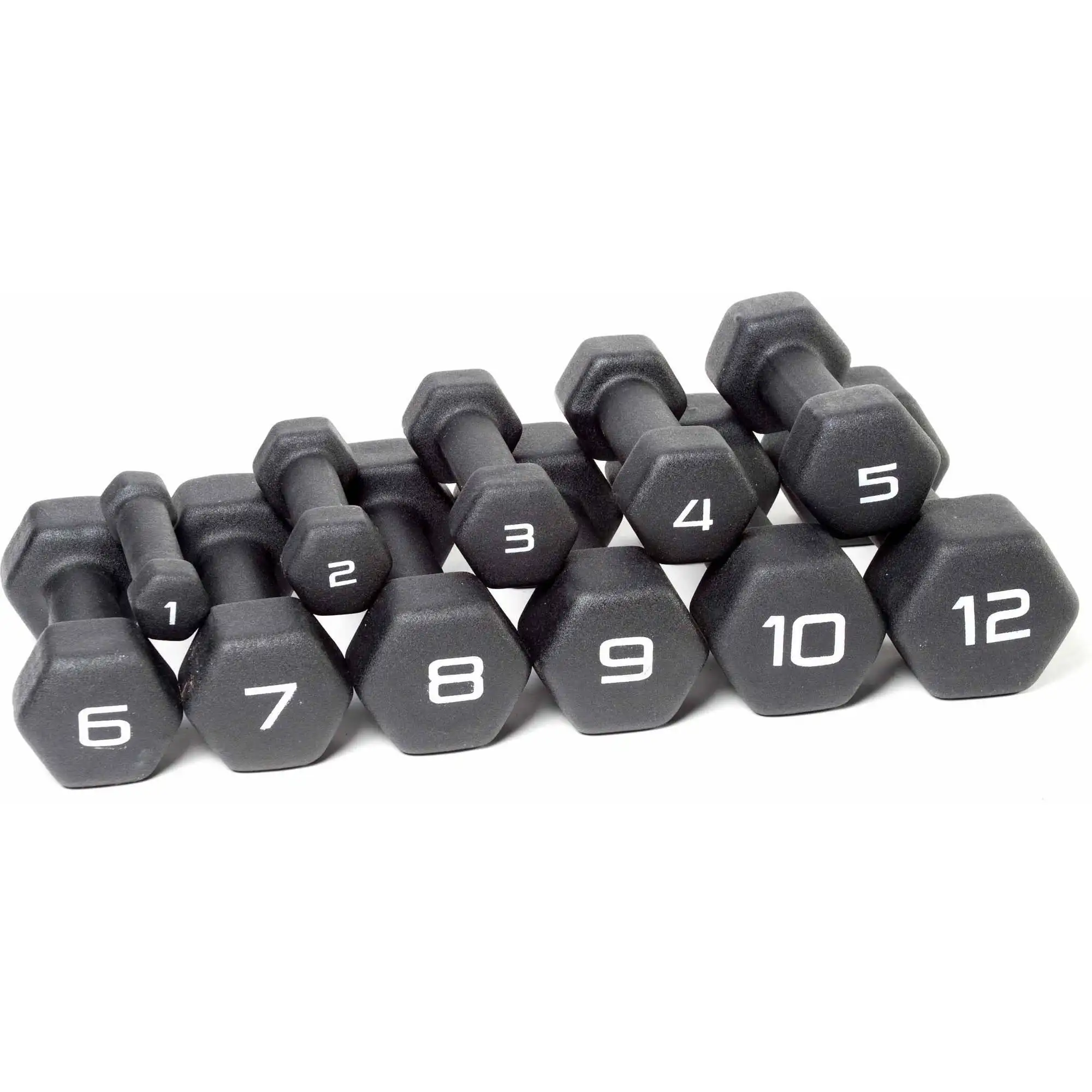 Barbell, 10 lb zwarte neopreen halter, paar volledige lichaamstraining voorkomen rollen