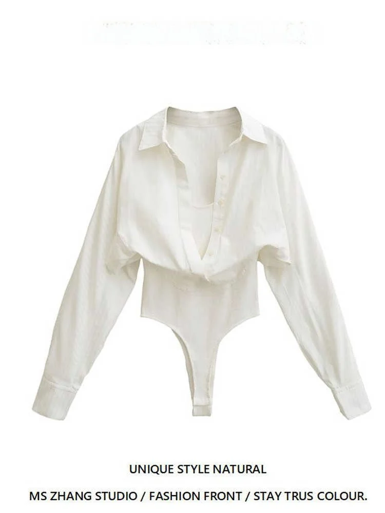 Amerykański styl, pikantny, dziewczęcy, długi kombinezon damski, jesienny design, luźny, wyszczuplający, z wysokim stanem, proste nogawki, strój ort.