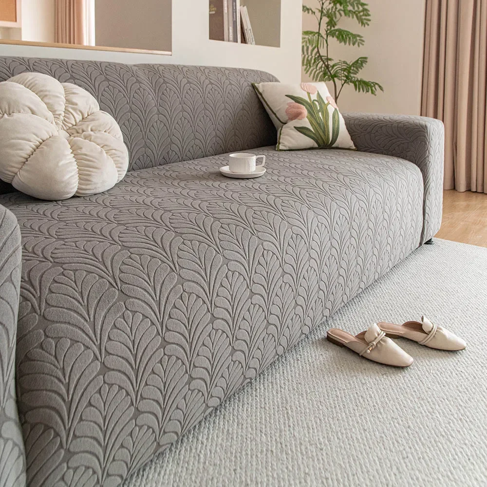 Leaf Pattern Sofa Cover Universal Integrated Sofa Cover All Season Universal Elastic Anti Slip Sofa Cover