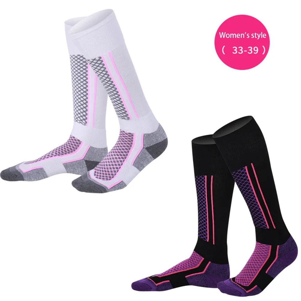 1/2Pairs Winter Men Women Warm Skiing Socks Thicker Sports Snowboard Cycling Soccer Socks High Elastic Thermal Stockings