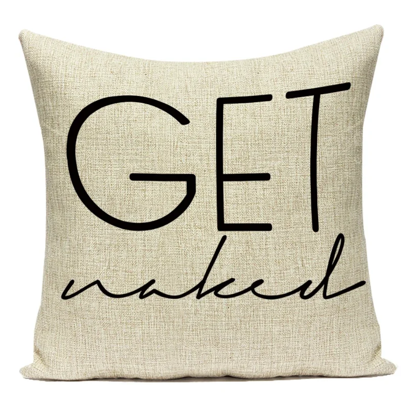 Decorative Pillows Case Letter Eat Cake Geometric Polyester Sofa Cushion Cover for Living Room Decoration Pillowcase
