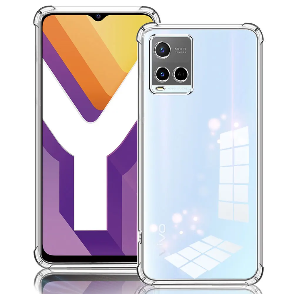 Phone Case For Vivo Y21 2021 Y21S Y21A Y21E Y21T Vivo Y33S Y33T Y32 Case Shockproof Clear Soft Silicone Protect Cover