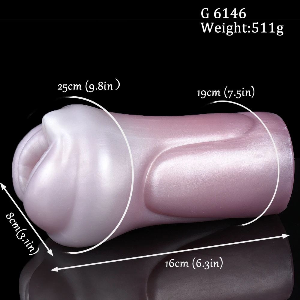 GEEBA New Imitate Animal Leopard Masturbator Male Silicone Soft Aircraft Cup Prostate Massager Sex Tool Sexy Toy For Men 18+