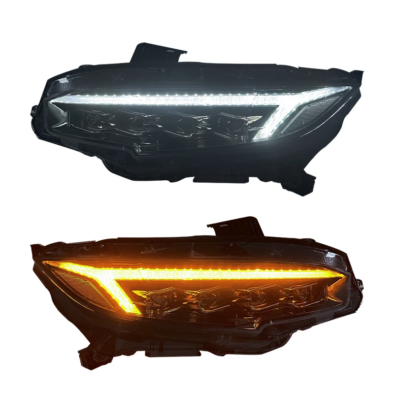 

YU GUANG for Honda Civic 10th Gen 2016-2021 Car Accessories LED Headlights Assembly Front Lens Projectors Plug and Play Headlamp