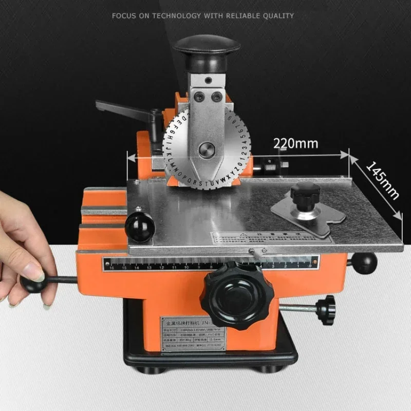 

Metal nameplate semi-automatic marking machine stainless steel sign aluminum plate PVC sign manual steel printing code machine