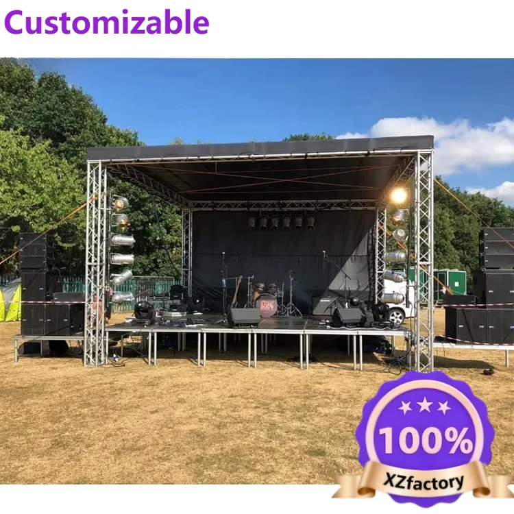 Factory Direct 2026 Luci da palco alte in lega di alluminio regolabili personalizzate in fabbrica Compensato quadrato portatile