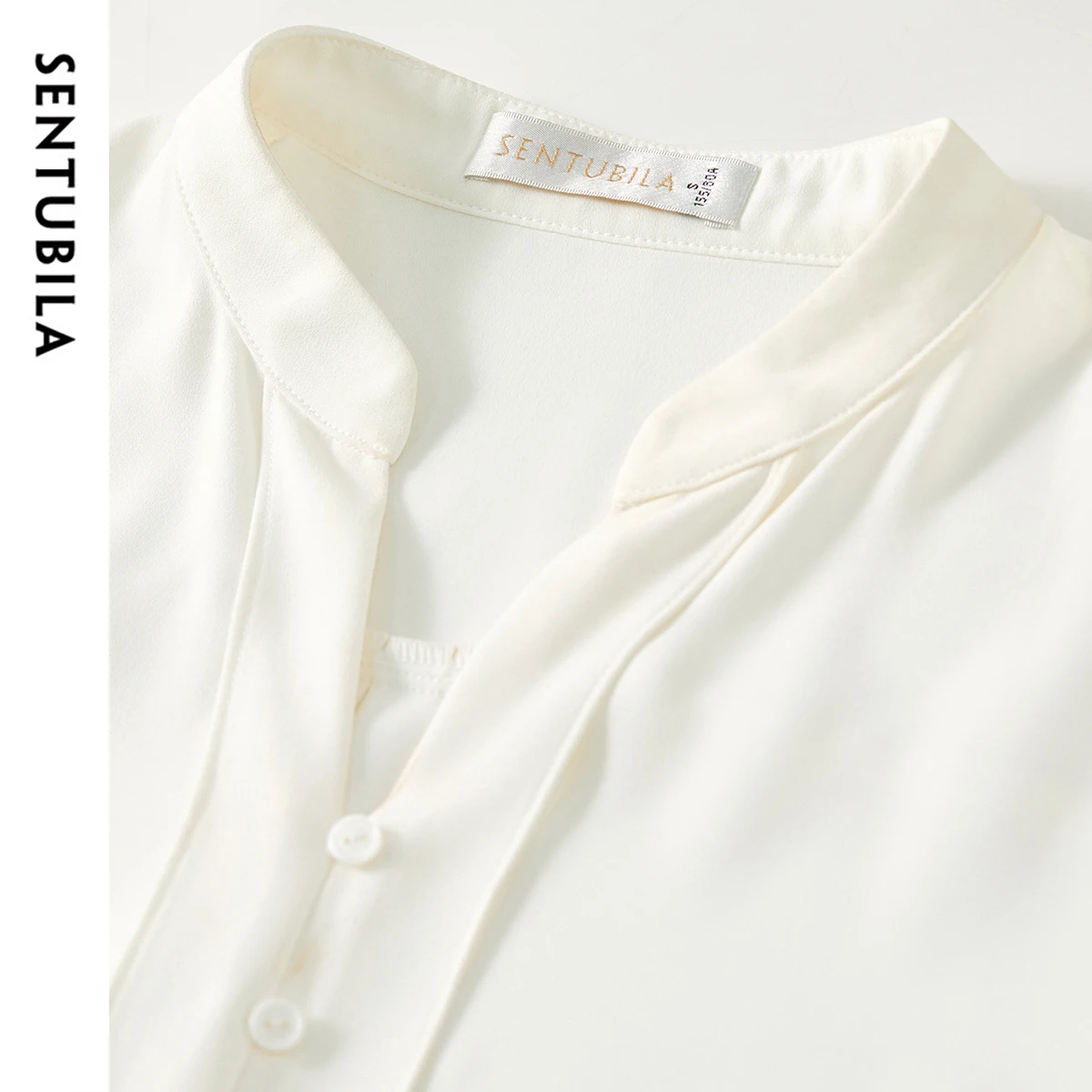 SENTUBILA Elegant Fashion Blouses Women 2025 Spring Fall Long Lantern Sleeve Office Lady Workwear Blouse Top for Woman 151C57783