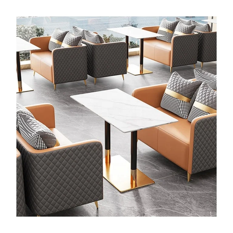 

Coffee Shop Cafe Restaurant Furniture Wood Table And Chair Set Metal Iron Dining Tables Modern Breakfast Nook Dining Set