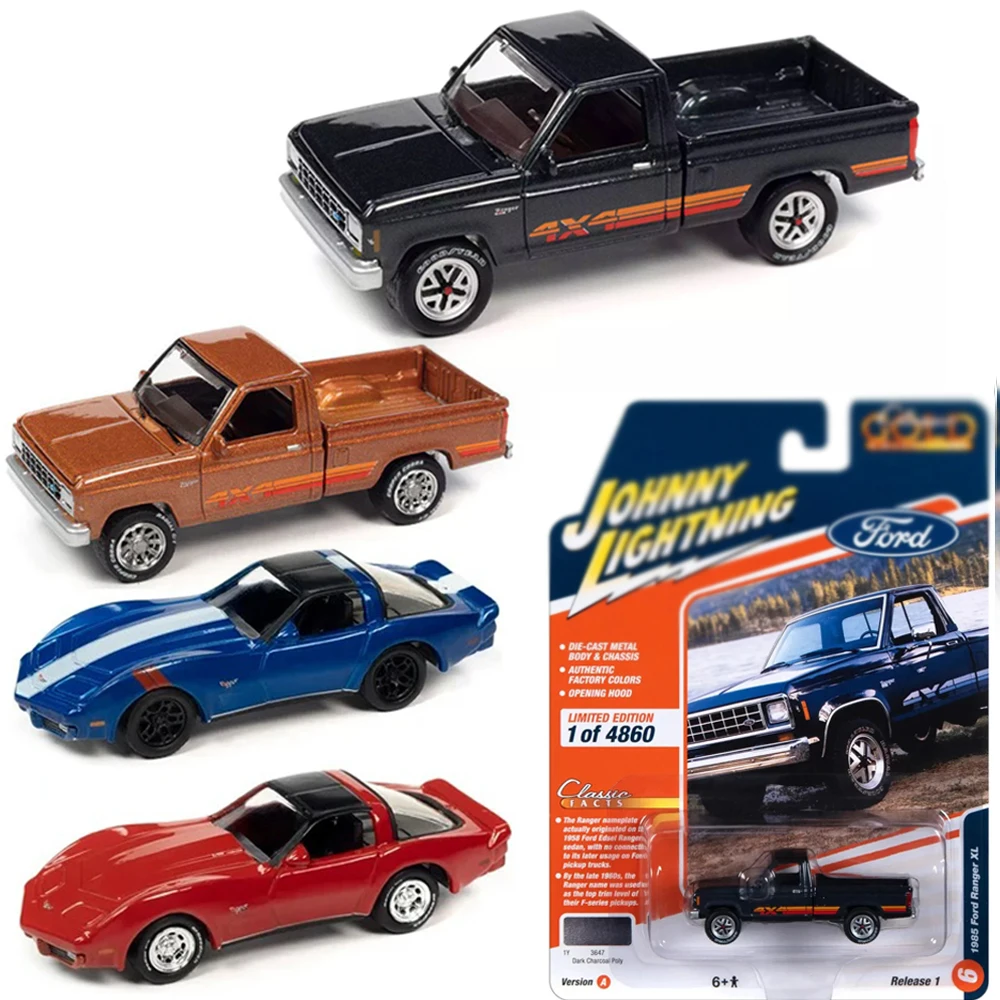 Johnny Lightning 1/64 Scale 1985 Ford Ranger Cars Models Alloy Diecasts Vehicles Simulation Collection Kids Toys For Boys Gifts