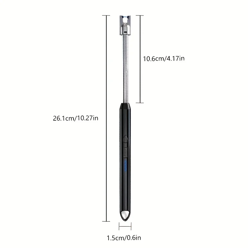 6pc 360° Outdoor Kitchen C-Type Rechargeable Portable Electronic Lighter Safety Lock Candle Gas Stove Smoke Accessories