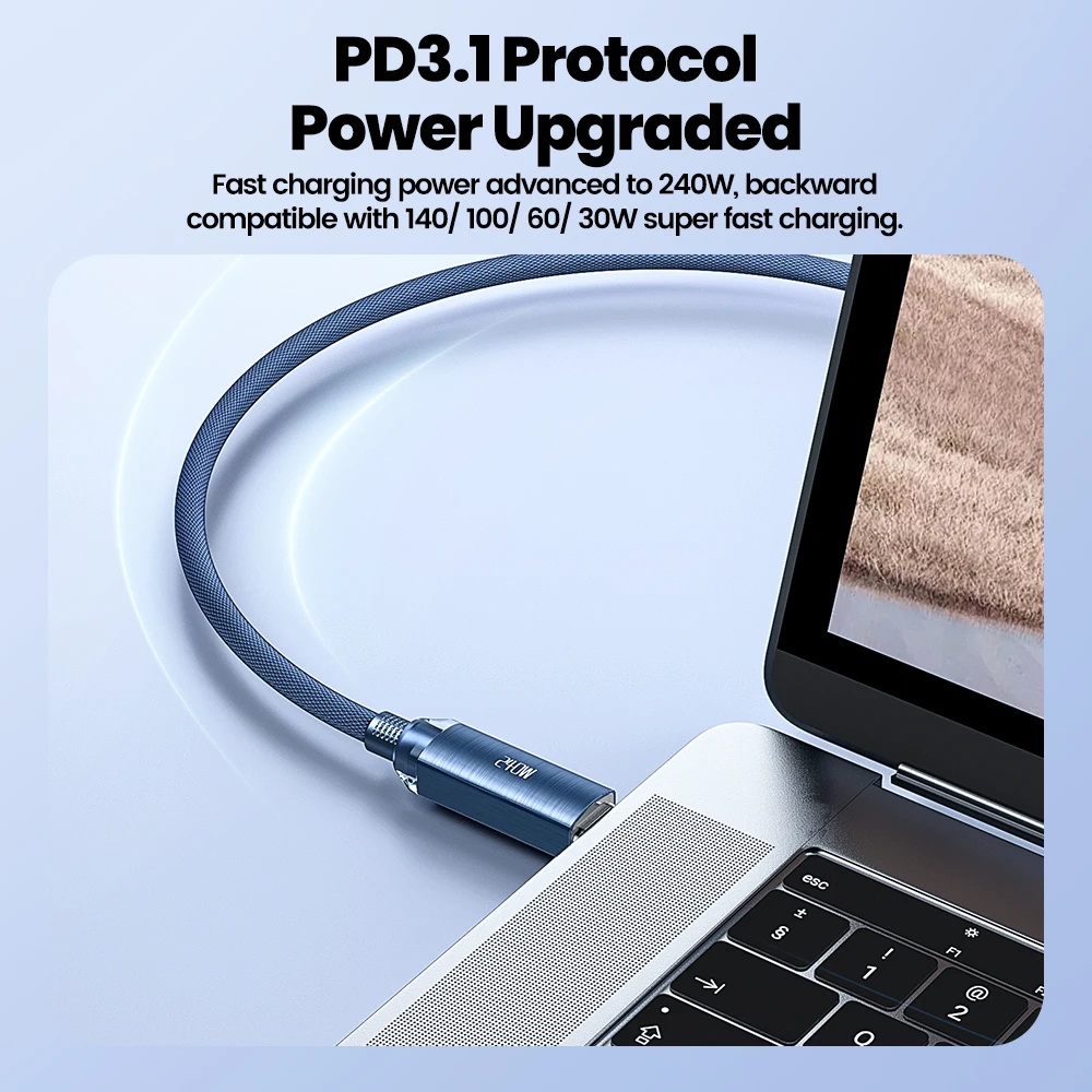 Toocki Type C To Type C Cable 240W/100W/60W Fast Charging Type-C Charger Data Cable For Macbook Huawei Samsung Xiaomi USBC To C