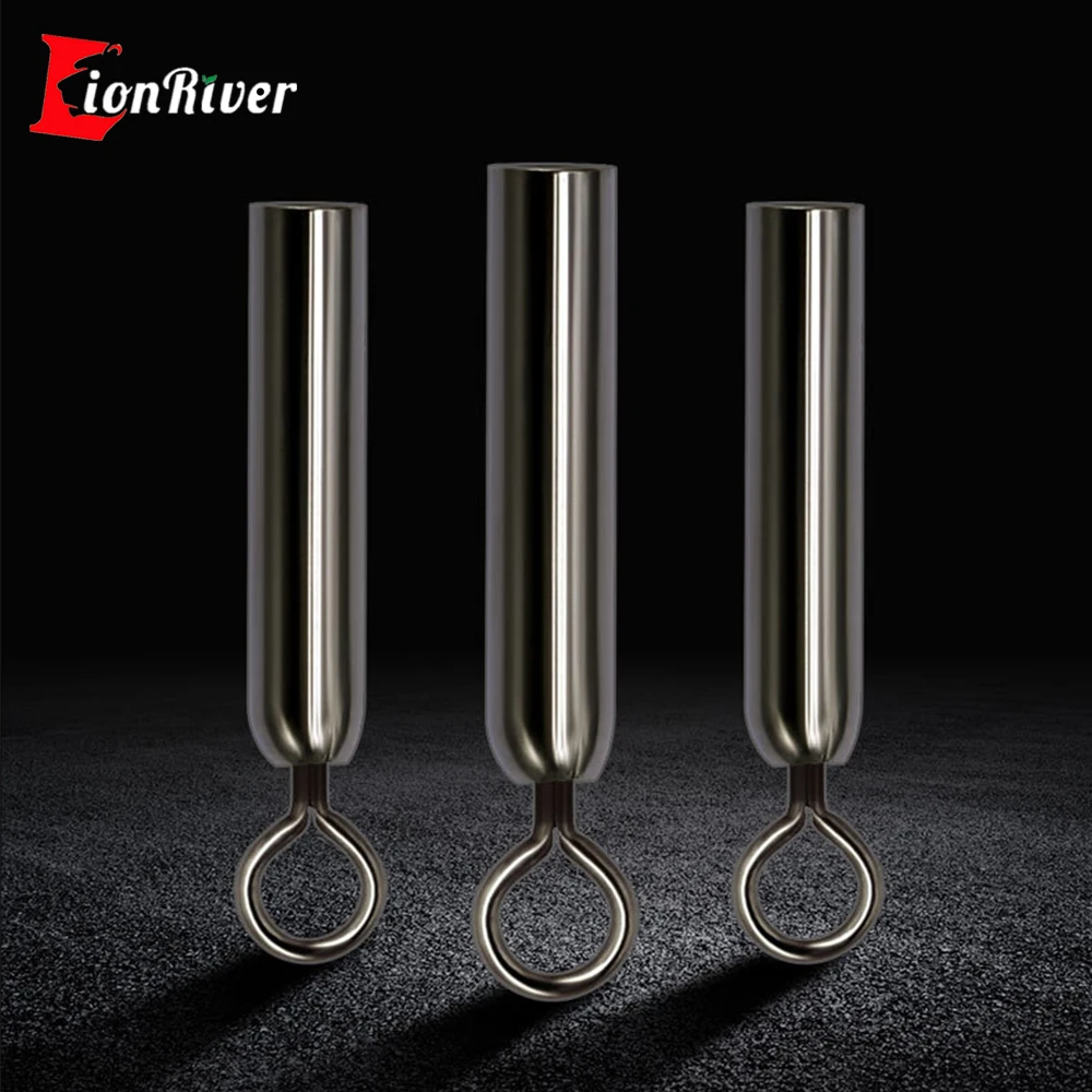 Lionriver 40pcs 360 Degree Freely Rotating Swivel Float Holders Seat Fishing Brass Tube Float Rest Rock Fishing DIY Accessories