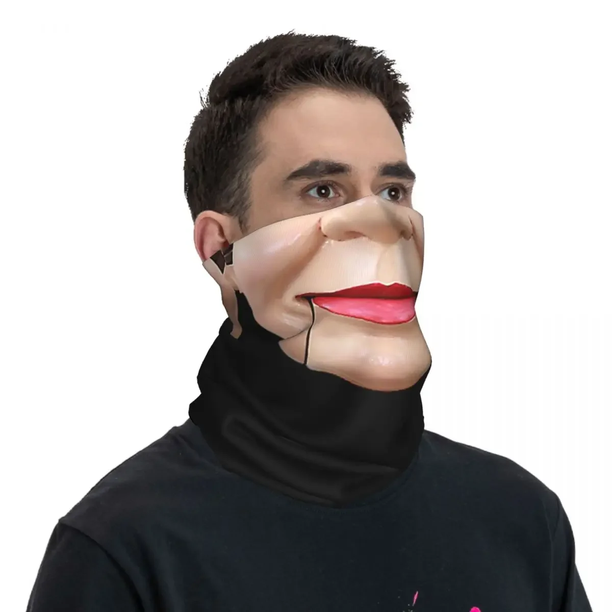 Pañuelo simulado para el cuello, bufanda envolvente estampada, pasamontañas multiusos para deportes al aire libre, Unisex, lavable para adultos