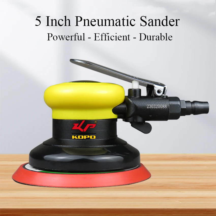 KOPO Pneumatic Sander Air Grinder Eccentric Polisher 5-inch Polishing Machine Vacuum sanding Tool Pneumatic Waxing Machine