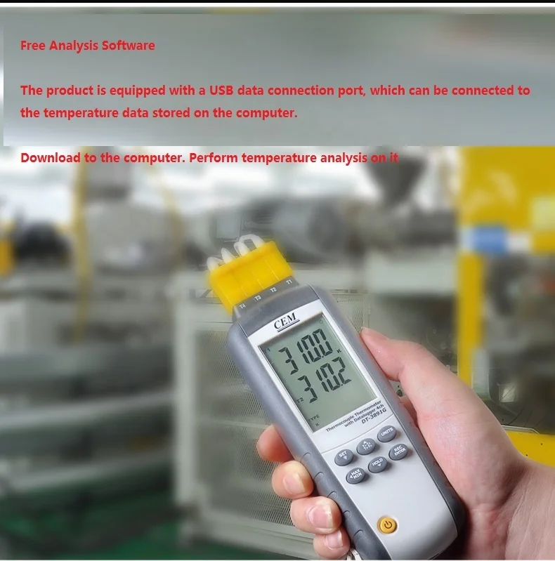 industrial k type industrial digital thermometer cem multimeter