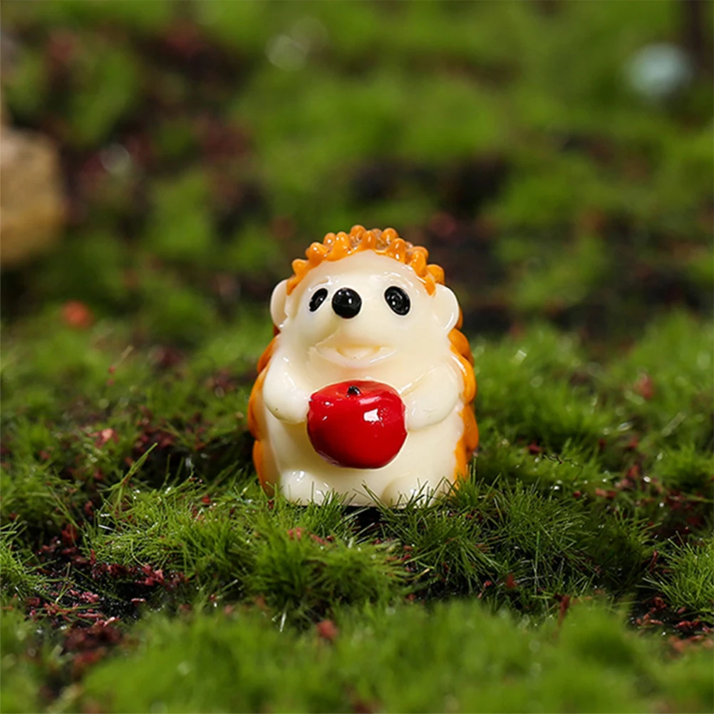 

5 Pcs Bunnies Bunny Ornament Decorations Resin Mini Figures Hedgehog Bonsai Figurines Mushrooms
