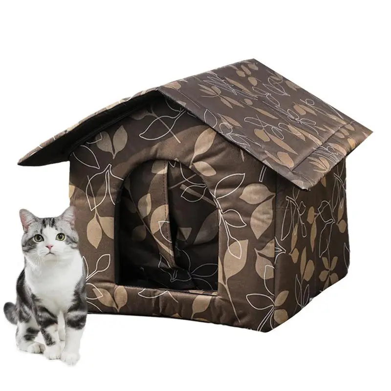 Waterproof Outdoor Pet House Thickened Cat Nest Tent Cabin Pet Bed Tent Shelter Cat Kennel Portable Travel Nest Pet Carrier