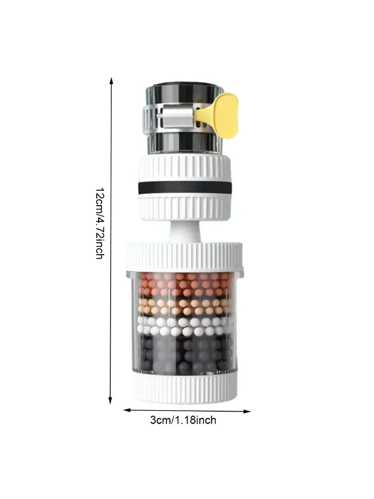 가정용 주방 욕실용 범용 수도꼭지 필터, 물 필터 정수기, 360 도 회전, 물 절약 버블러, 6 층 