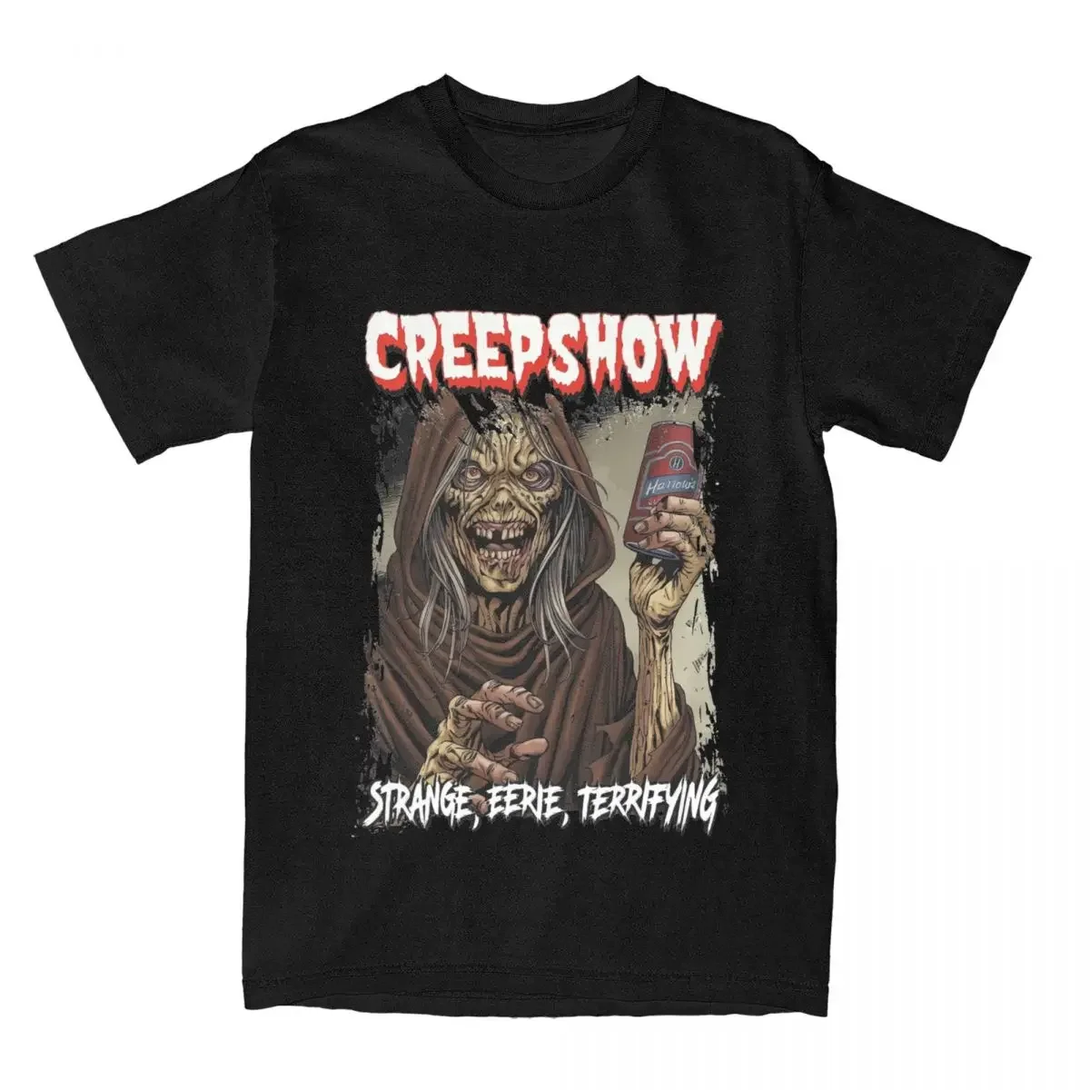 Funny Scary Movie Creepshow 1982 Skull Face T-Shirts Men Women's Cotton Tee Shirt Plus Size Tops