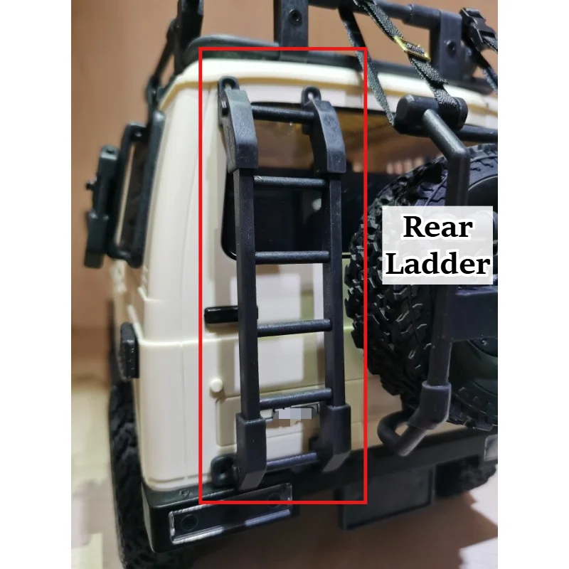 RC Rock Crawler Hobby Grade Simulation Scale Decor Upgrade Spare Part Rear Ladder custom size For WPL 1/10 C74 Model Accessory