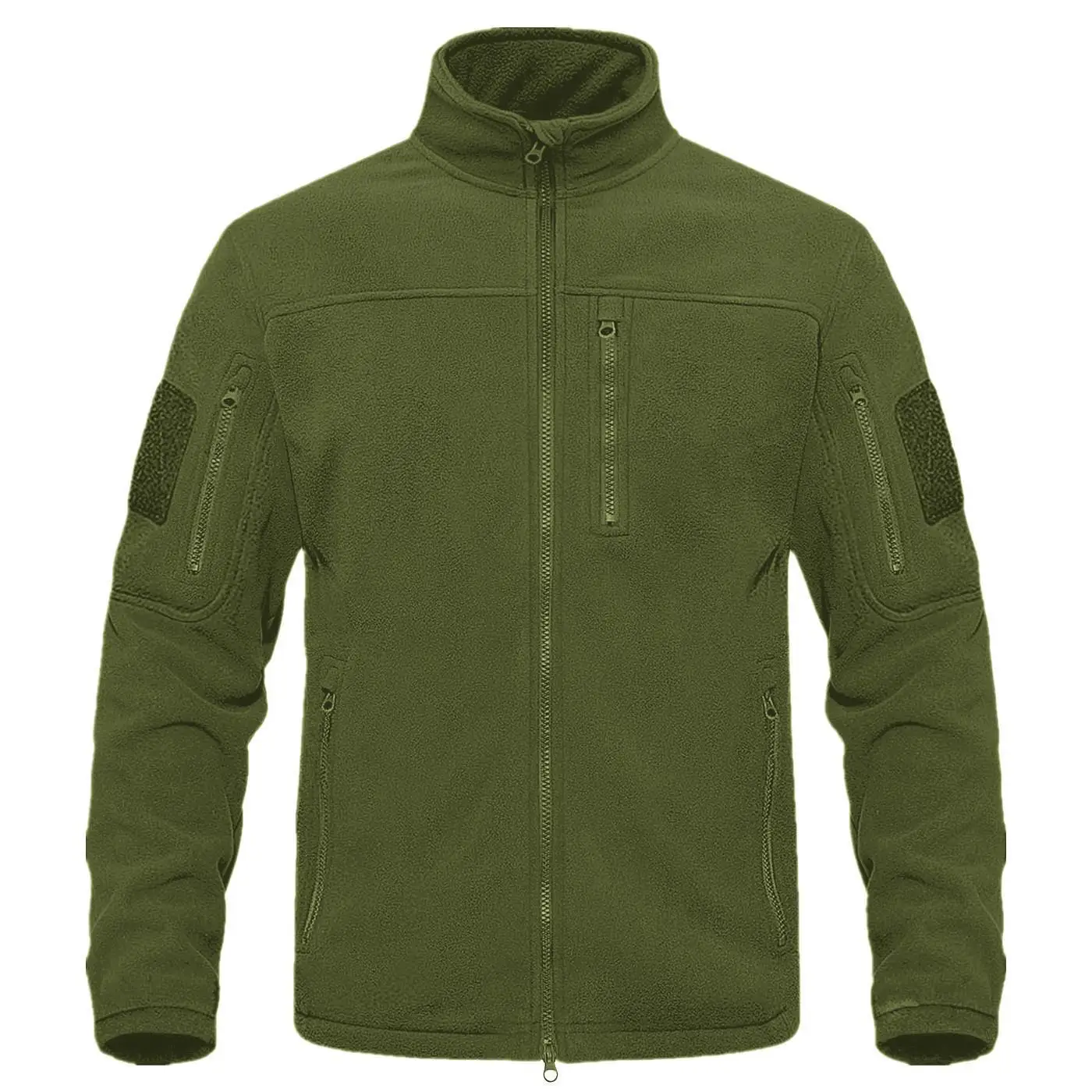 2025 New Autumn and Winter Men's Outdoor Sports Tactical Fleece Jacket, Stand Collar Fleece Hiking Hoodie