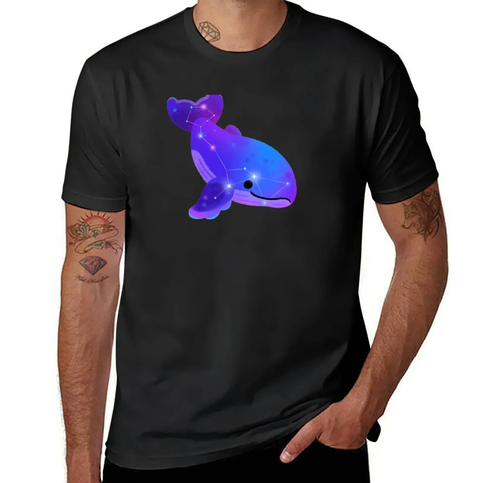 Ocean constellations - Cetus (Humpback whale) T-Shirt cheap stuff mens t shirts top quality