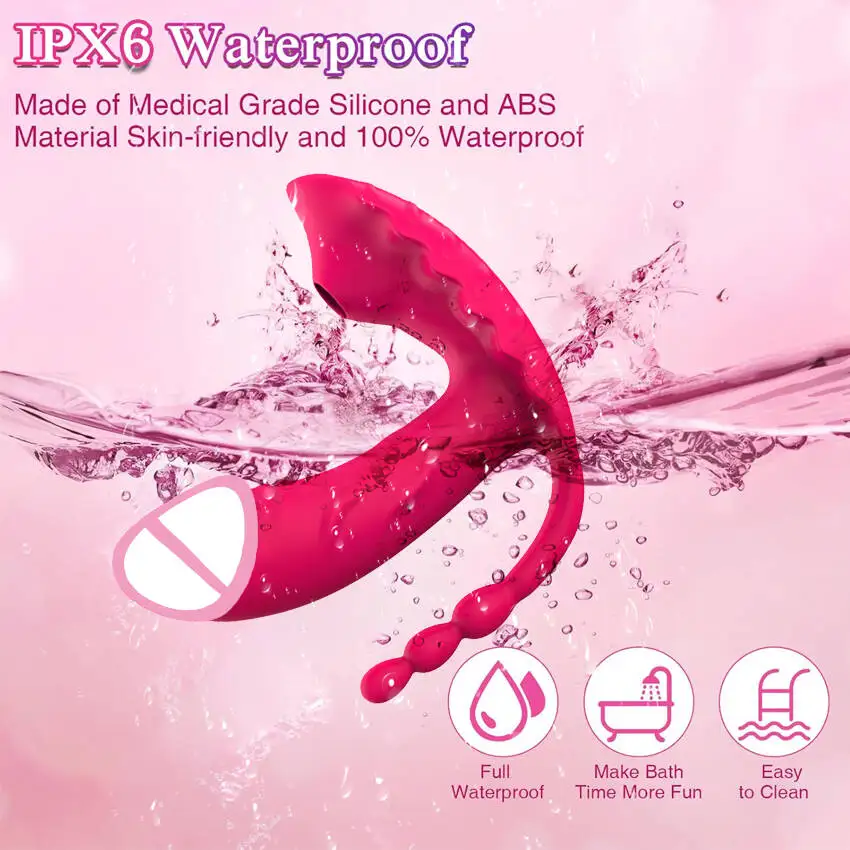 3 in 1 APP Sucking Licking Vibrators for Women 10 Mode Vibrating Anal Vagina Clitoris Stimulator Wearable Sex Toys for Adult 18 view 3