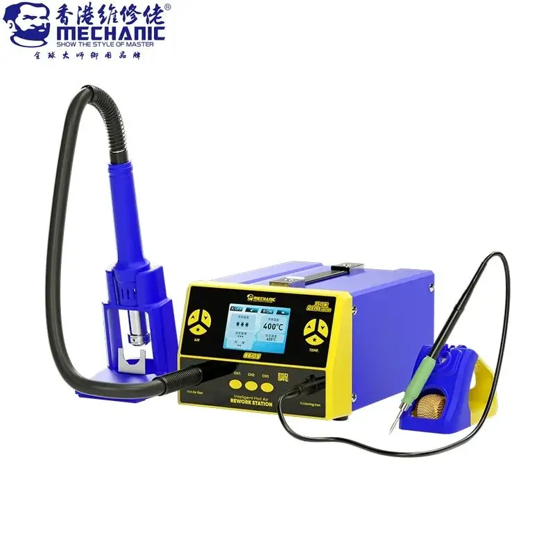 

MECHANIC 861DS 2in1 Welding Stand 1000W Heat Gun And 50W 210 Soldering Iron For BGA Rework Station mobile phone repair welding