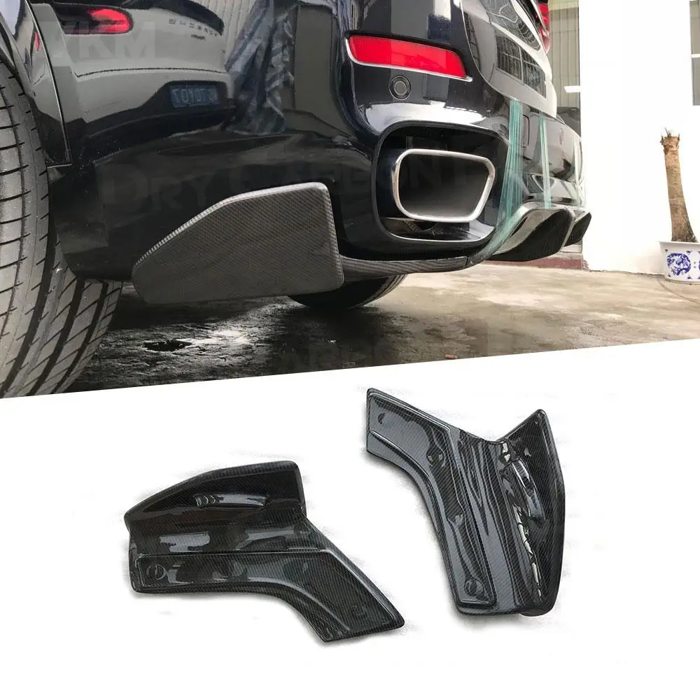 

For BMW X5 F15 M Sport 2014 - 2018 Rear Bumper LIp Splitters Carbon Fiber Side Bumper Aprons Cupwings Spoiler FRP