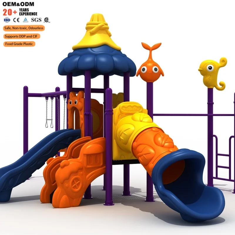 SageDelightRides Commercial Outdoor Playground Equipment Slide Kids LLDPE Steel Plastic School Community Preschool Wholesale