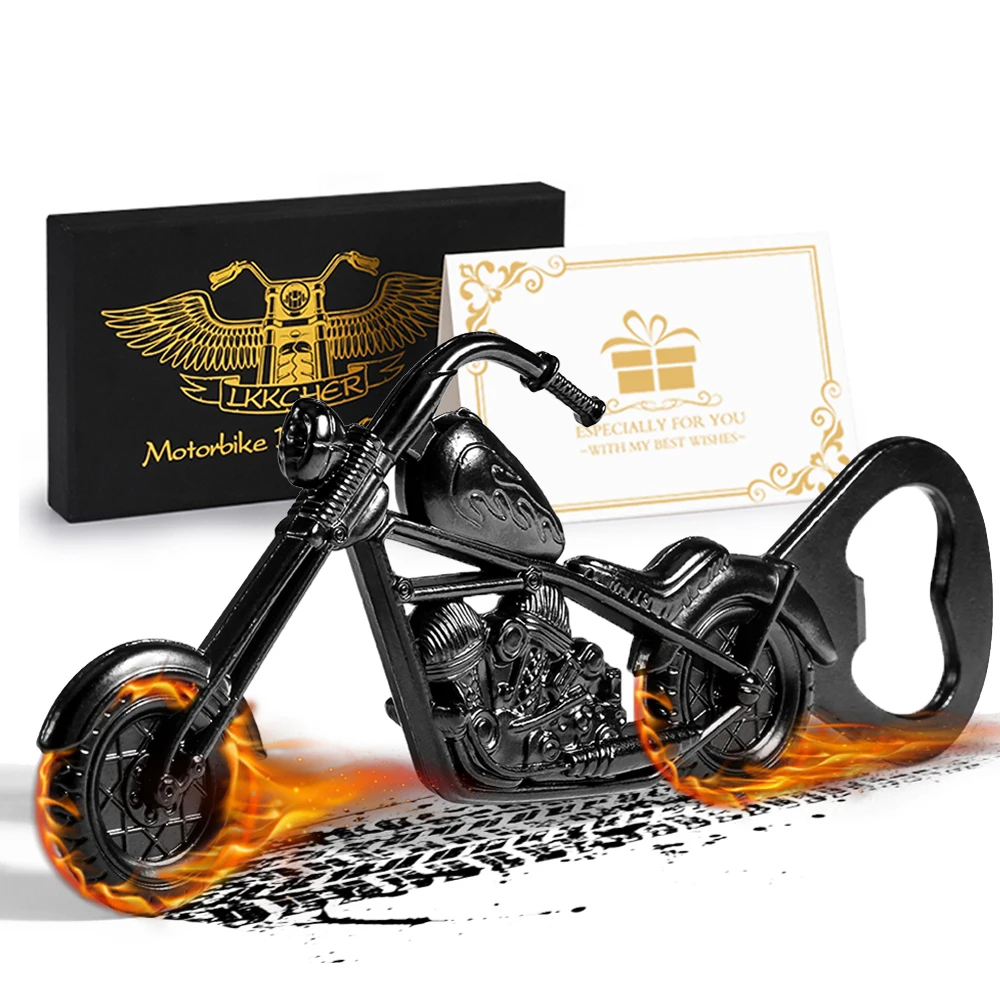 

Luxury Motorbike Bottle Opener Gifts Box for Boyfriend Black Motorcycle Original Beer Bottle Opener Bar Party Accessories Tools