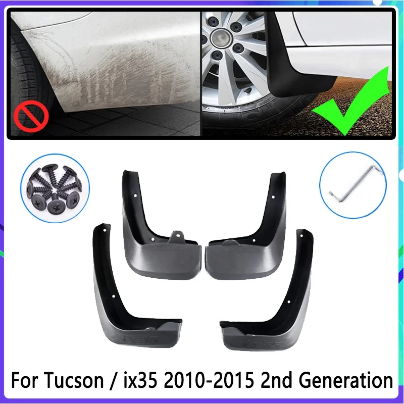 4 PCS Car Mud Flapsfor Hyundai Tucson ix35 LM 2010 2011 2012 2013 2015 Mudguard Splash Guards Fender Mudflaps Auto Accessories