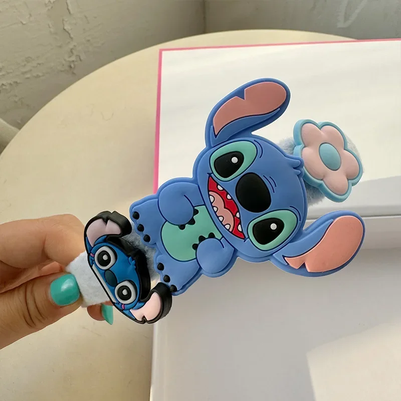 Disney Cartoon Stitch Cute Square Grab Clip Blue Grab Clip Hairpin Shark Clip Hairband Hair Hoop for Girls Women Birthday Gifts