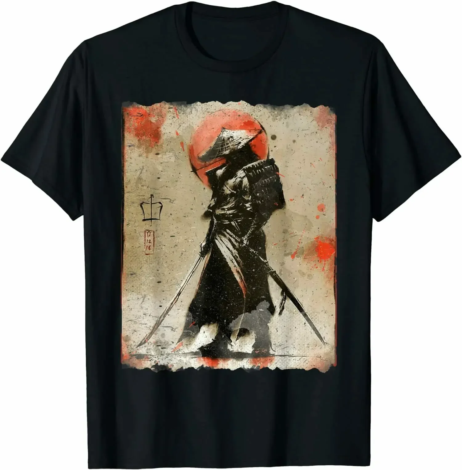 

Samurai Japanese Retro Art Print Bushido T Shirt. Short Sleeve 100% Cotton Casual T-shirts Loose Top Size S-3XL