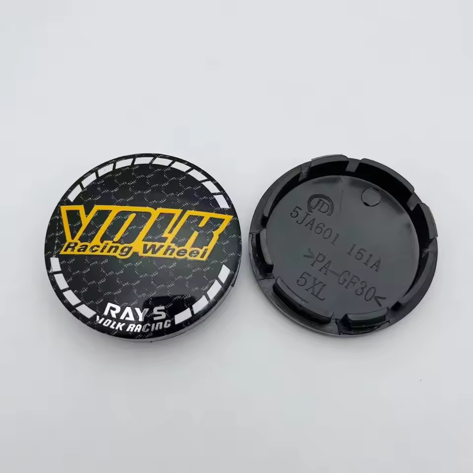 4x 56mm Volk Rays Racing Nabendeckel Radkappen Felgenkappen