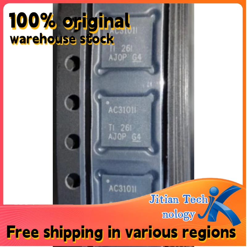 10PCS 100% brand new TLV320AIC3101IRHBR logo AC3101I QFN-80 High-Quality Electronic Component
