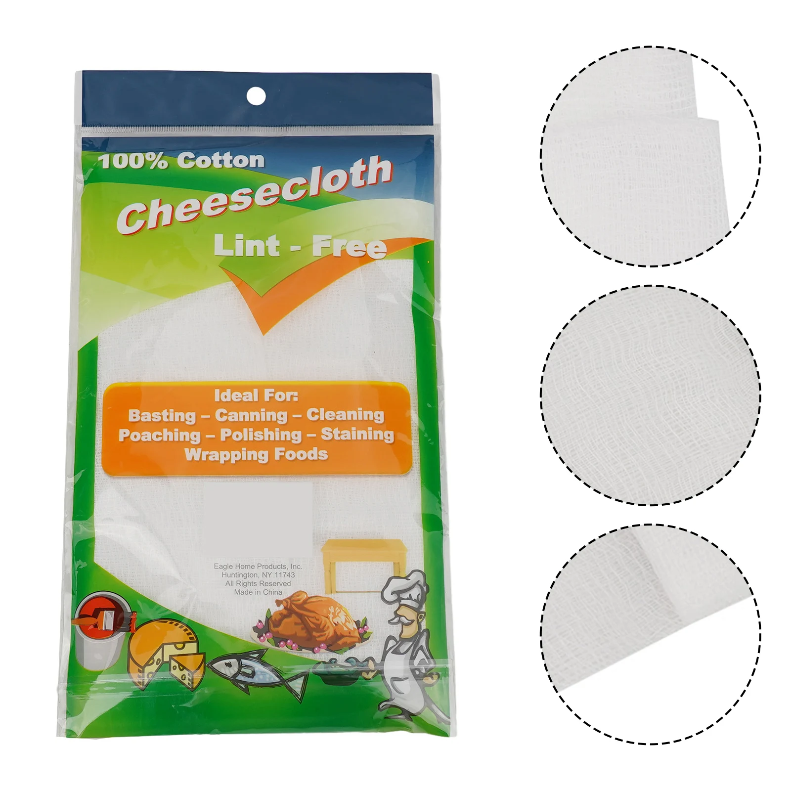 Reusable Natural Cotton Cheesecloth Grade 20 for Food Preparation Including Soft Cheese and Poaching Fabric 2 Yards