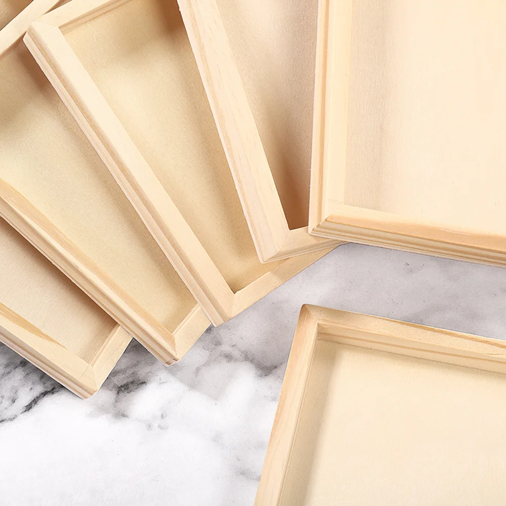 4-teiliges 3D-Puzzle-Aufbewahrungstablett, Holz-Puzzle-Organizer, natürliches Material, verhindert das Verrutschen, ideal zum Sortieren und Präsentieren, wiederverwendbar