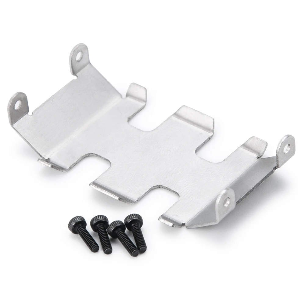 MIBIDAO Rvs Chassis Armor Protector Plaat voor Axiale SCX24 Deadbolt Chevrolet Wrangler Gladiator Bronco 1/24 RC Auto