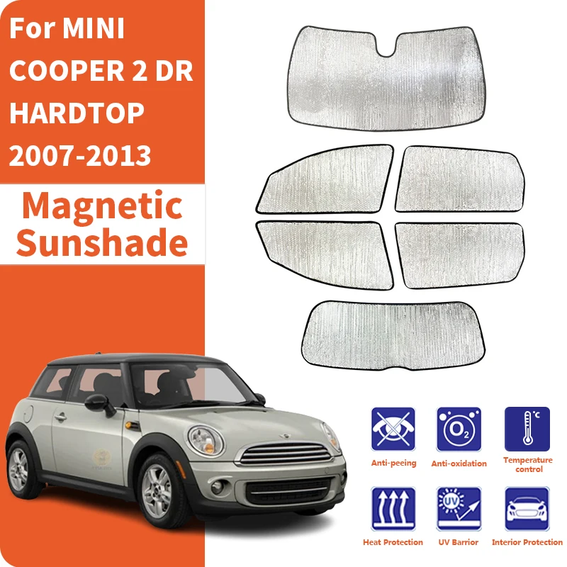 Custom Car Front and rear windshield Car Sun Window Visors Sunshade Covers Accessories For MINI COOPER 2 DR HARDTOP 2007-2013