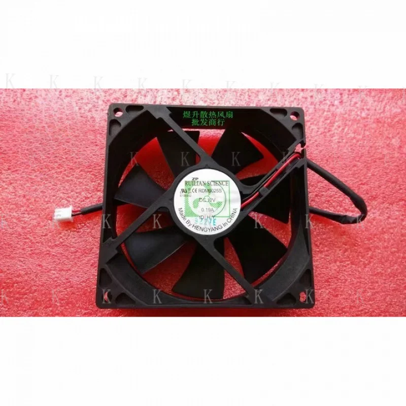 C  FOR RUILIAN SCIENCE RDM9025S DC12V 0.19A 9025 9CM 2-Wire Cooling Fan