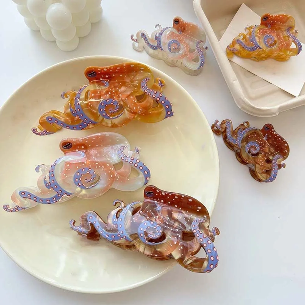 

Сладкая уксусная кислота, коготь для волос, бусина в корейском стиле, устрица, акула, зажим, акриловый головной убор для отдыха на море, головные уборы, коготь для волос кальмара, подарки