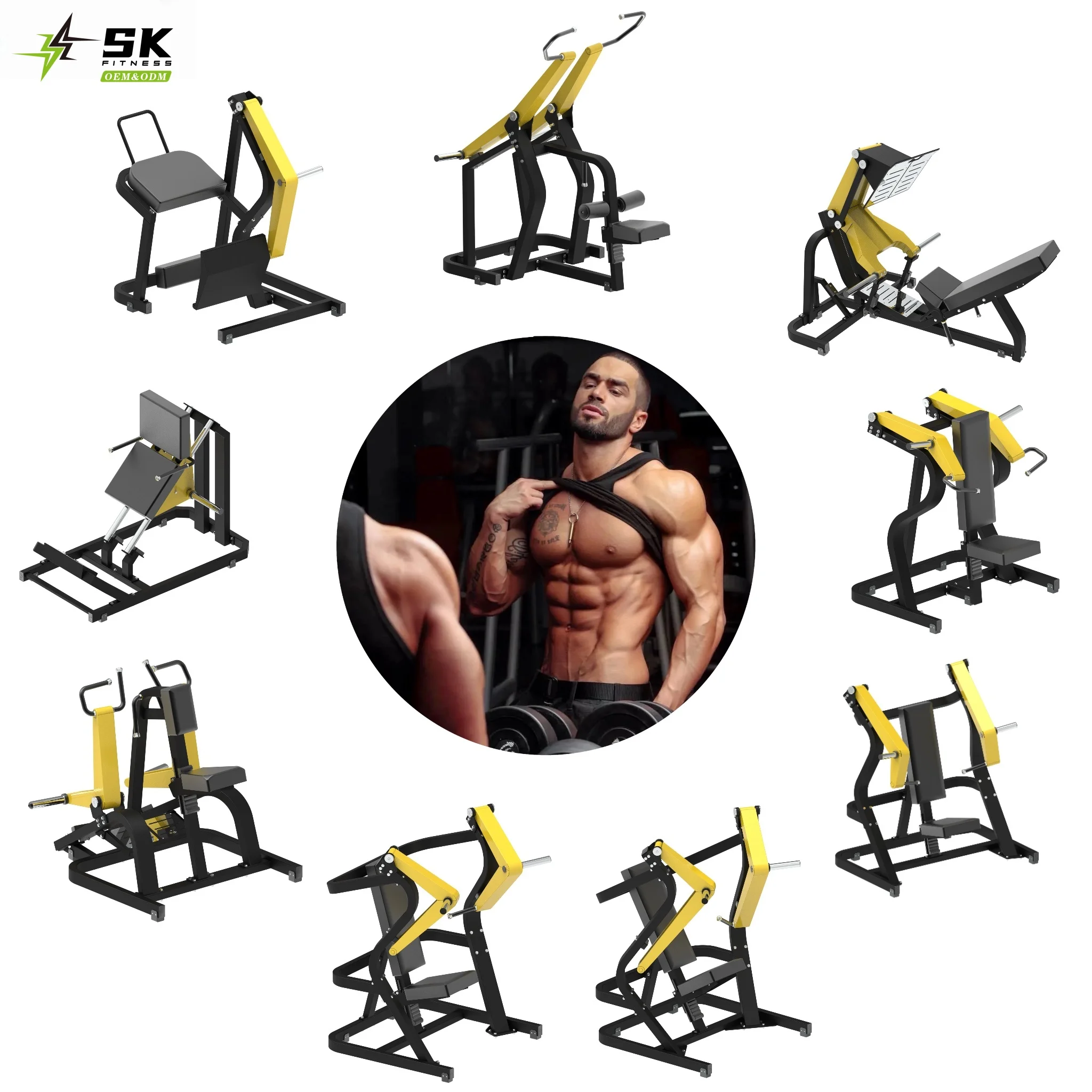 

SK Gym Equipment Full Gym Fitness Set Bodybuilding Equipment Package Multi-Function Sports Fitness Equipment Supplier