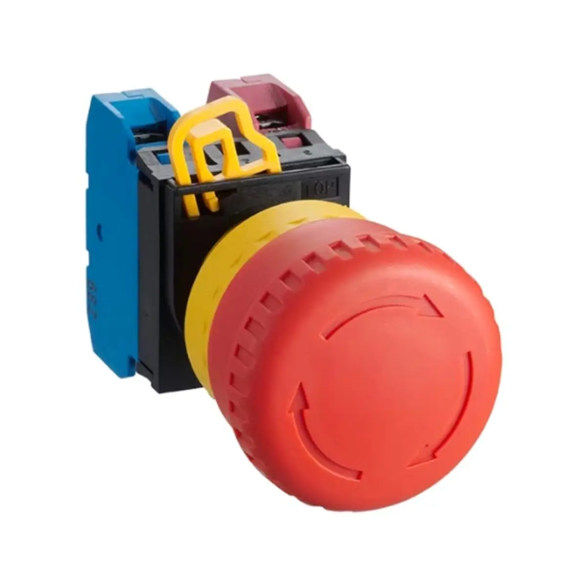 YW1B-V4E01R E-STOP PB SW, SPST-NC, 10A, 120V, SCREW red
