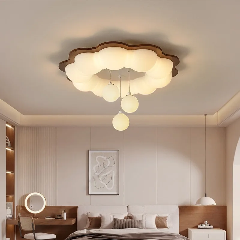 Medieval eye protection Internet celebrity B & B home walnut book room master bedroom bubble chandelier