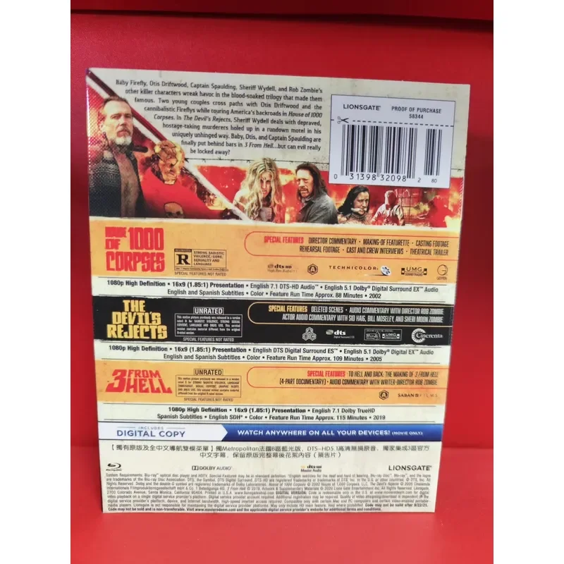 Blu-ray Rob Zombie Trilogy Movie Collection Box Set