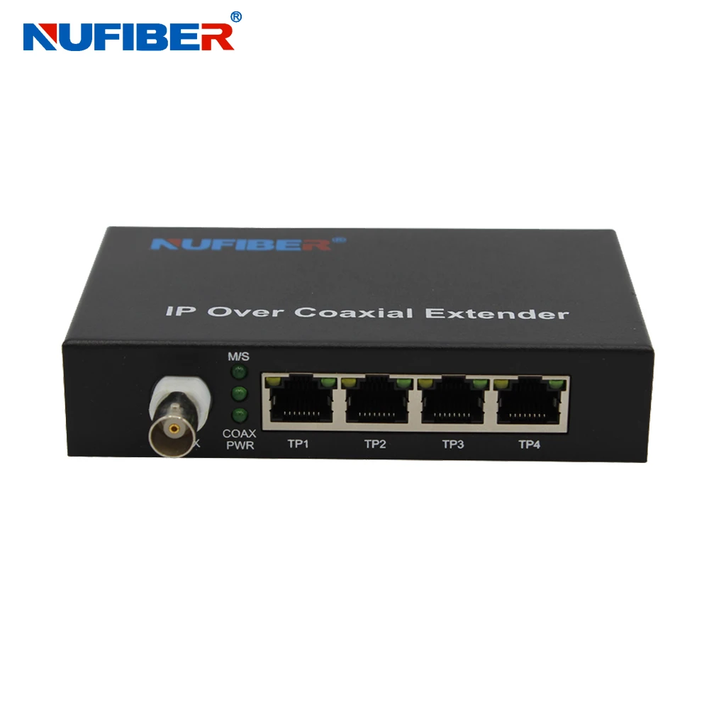 RJ45 to Coax Converter Ethernet Extender Over Coaxial Cable EOC Slave Master Fiber Optic Media Converter Fiber Optic Equipment