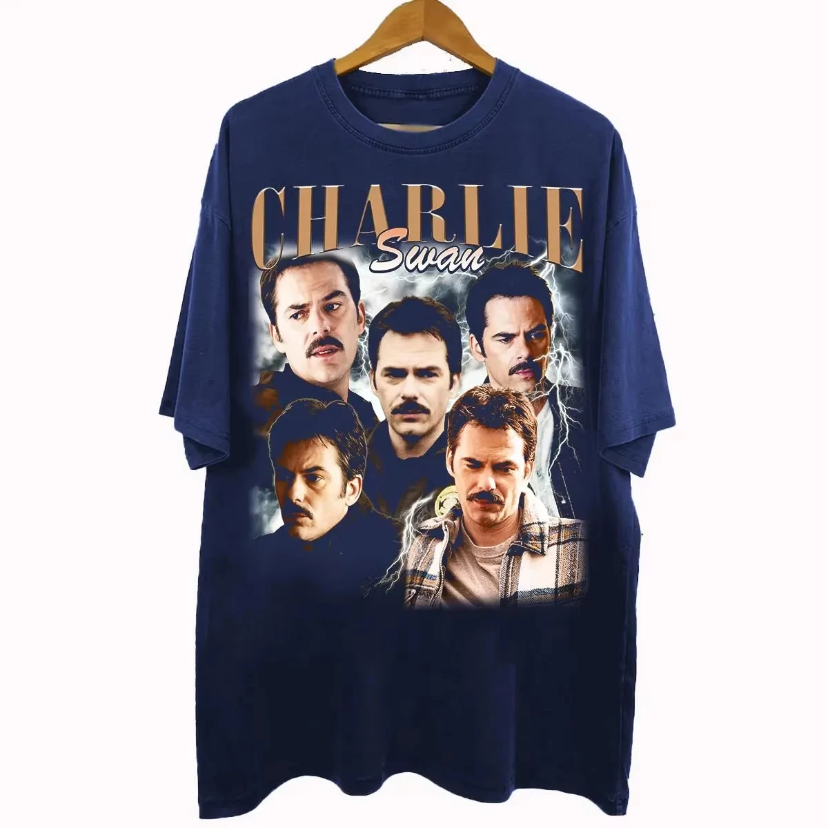 Vintage 90s Bootleg Style Charlie Swan T-Shirt Twilight Saga Movie Gifts T-shirt Oversized Tees Crew Neck Casual Top Unisex