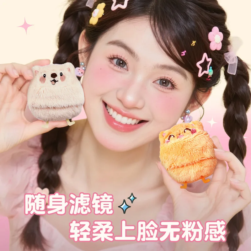 Gesichtspuder, Schwammpuppe, Plüschquaste, loses Puder-Einstellungskissen, geeignet für Puderkosmetik, Gesichtsschönheit, Make-up-Puffs-Werkzeuge