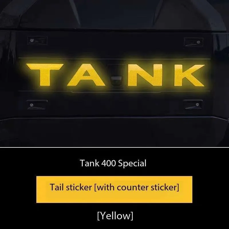 

Tank 400Hi4-T dedicated reflective strip, reflective sticker, new energy TANK spare tire, tail label sticker, wheel arch sticker